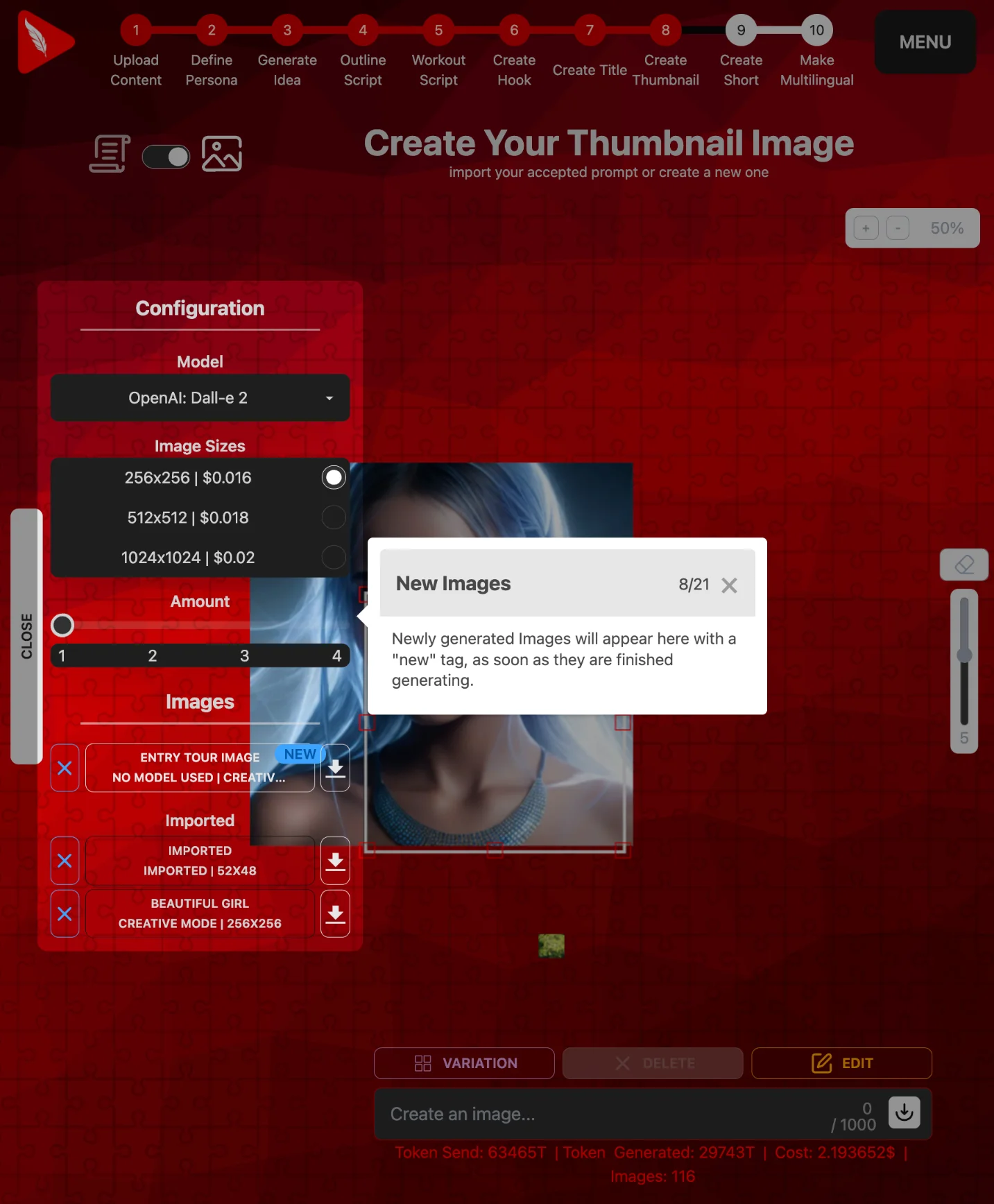 Visual and interactive tour to explain the interaction with the application part 3