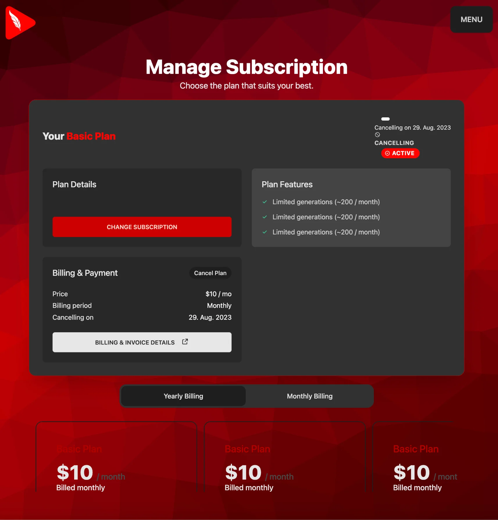 Subscription state and abonnements overview